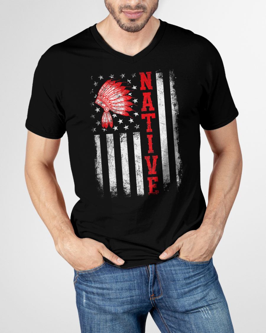 Native - American Day USA Flag Cherokee Indigenous People T-Shirt
