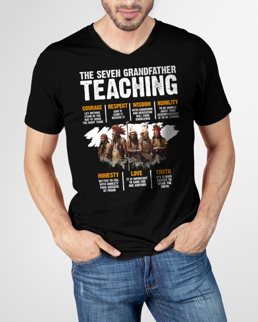Grandfather Teaching Indian Tribe Native American Indigenous T-Shirt