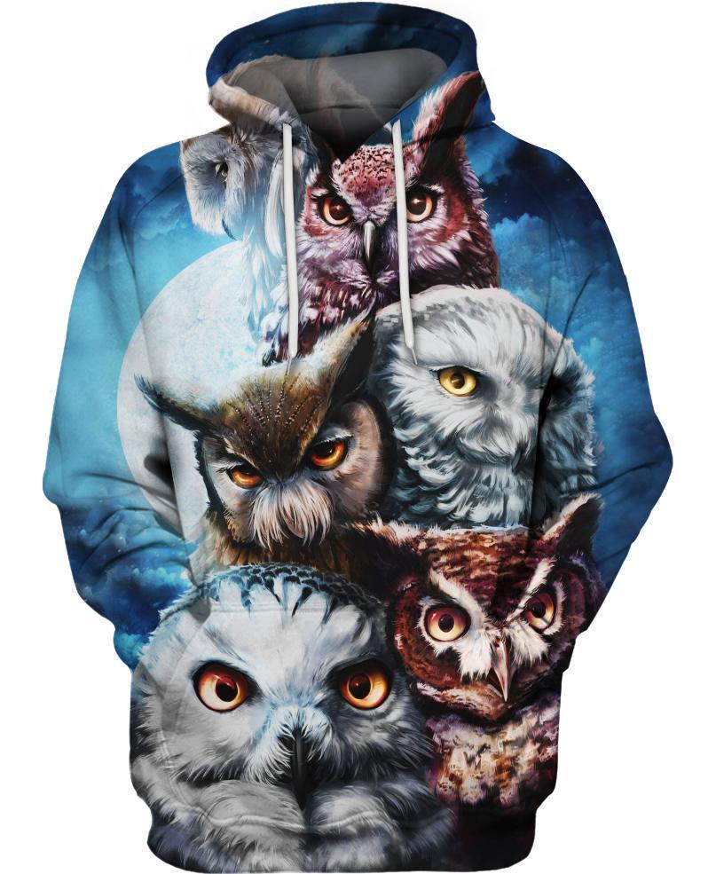 Owl Impressive 3D Hoodie - Native American Pride Shop