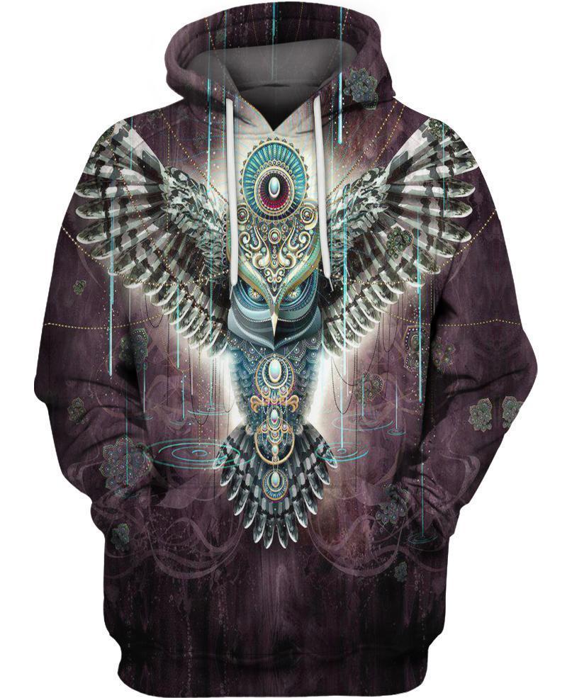 Night Owl 3D Hoodie - Native American Pride Shop