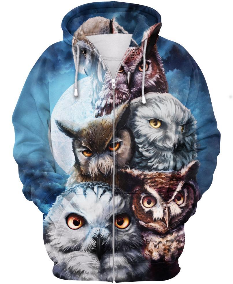 Owl Impressive 3D Hoodie - Native American Pride Shop