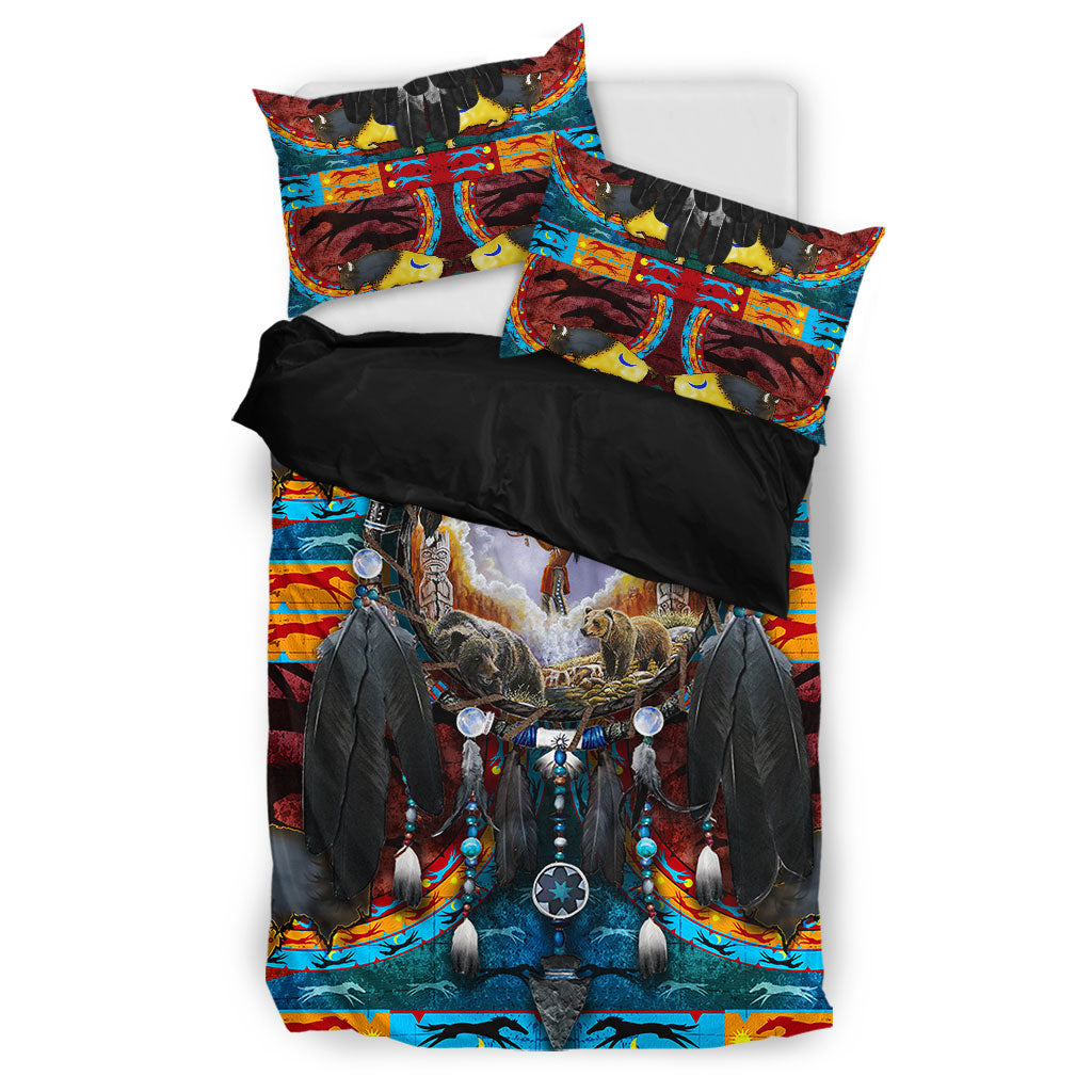 Native Wolf Dreamcatcher Bedding Set WCS
