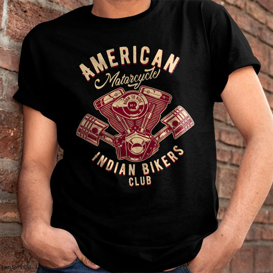 native American Motorcycle Indian Bikers Club T-Shirt
