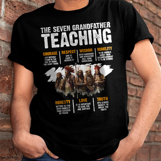 Grandfather Teaching Indian Tribe Native American Indigenous T-Shirt