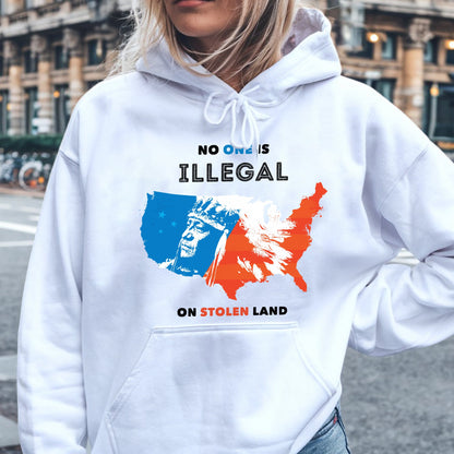 NO ONE IS ILLEGAL ON STOLEN LAND. WE WALK ON NATIVE LAND Style 9 - One Sides Unisex T-Shirt/T-Shirt V-Neck/Hoodie/Sweatshirt
