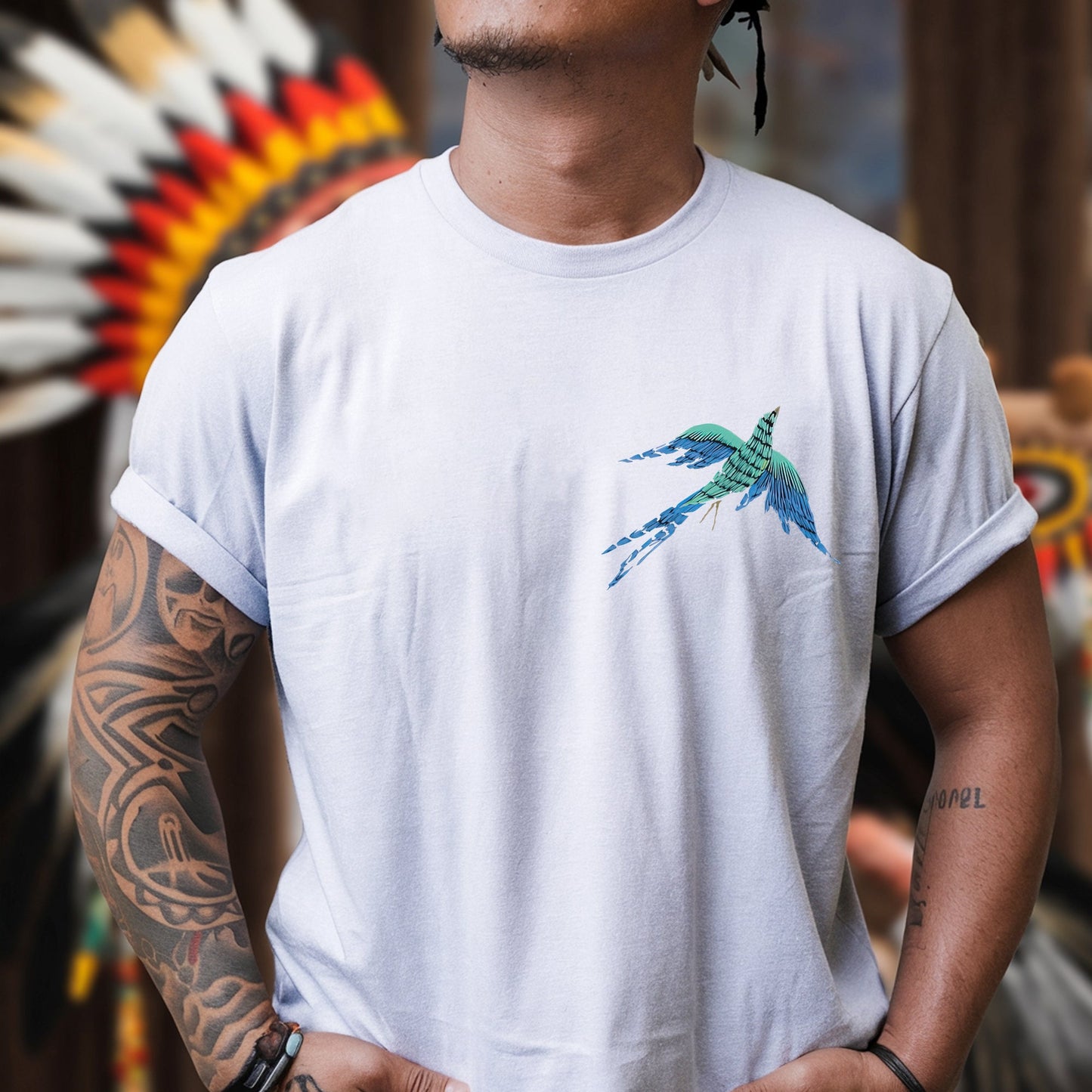 NO ONE IS ILLEGAL ON STOLEN LAND. WE WALK ON NATIVE LAND Style 10 - Two Sides Unisex T-Shirt/T-Shirt V-Neck/Hoodie/Sweatshirt