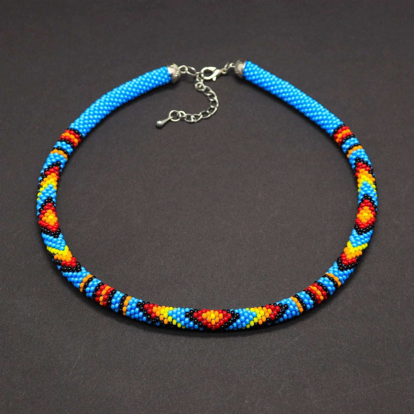 SALE 30% OFF - Inspired Beaded Handmade Necklace Unisex With Native American Style