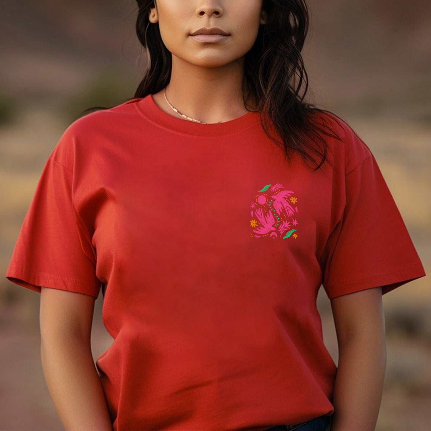 NO ONE IS ILLEGAL ON STOLEN LAND. WE WALK ON NATIVE LAND Style 2 - Two Sides Unisex T-Shirt/T-Shirt V-Neck/Hoodie/Sweatshirt