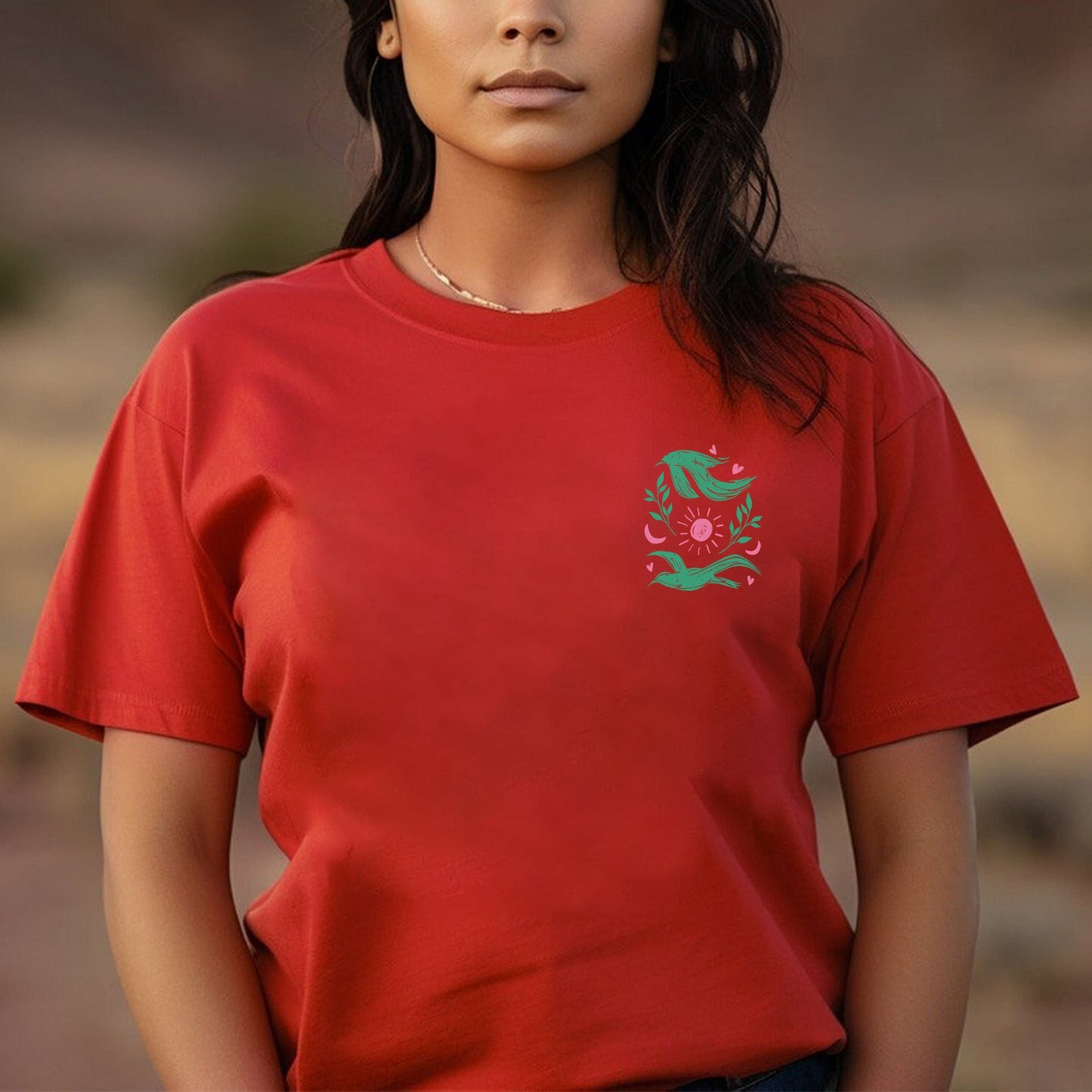 NO ONE IS ILLEGAL ON STOLEN LAND. WE WALK ON NATIVE LAND Style 3 - Two Sides Unisex T-Shirt/T-Shirt V-Neck/Hoodie/Sweatshirt