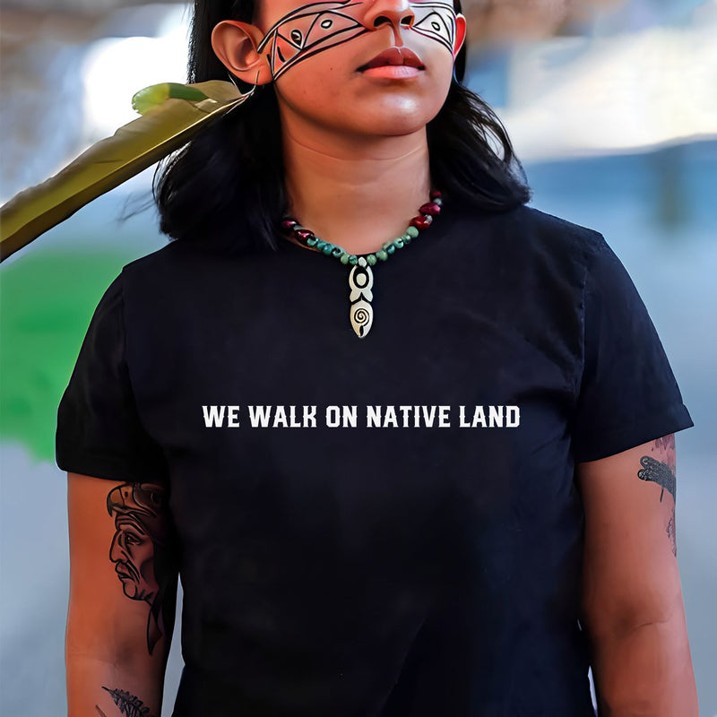 NO ONE IS ILLEGAL ON STOLEN LAND Style 14 - Two Sides Unisex T-Shirt/T-Shirt V-Neck/Hoodie/Sweatshirt