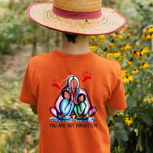 Every Child Matters Grandma With Grandniece Orange Shirt Day Unisex Back T-Shirt/Hoodie/Sweatshirt