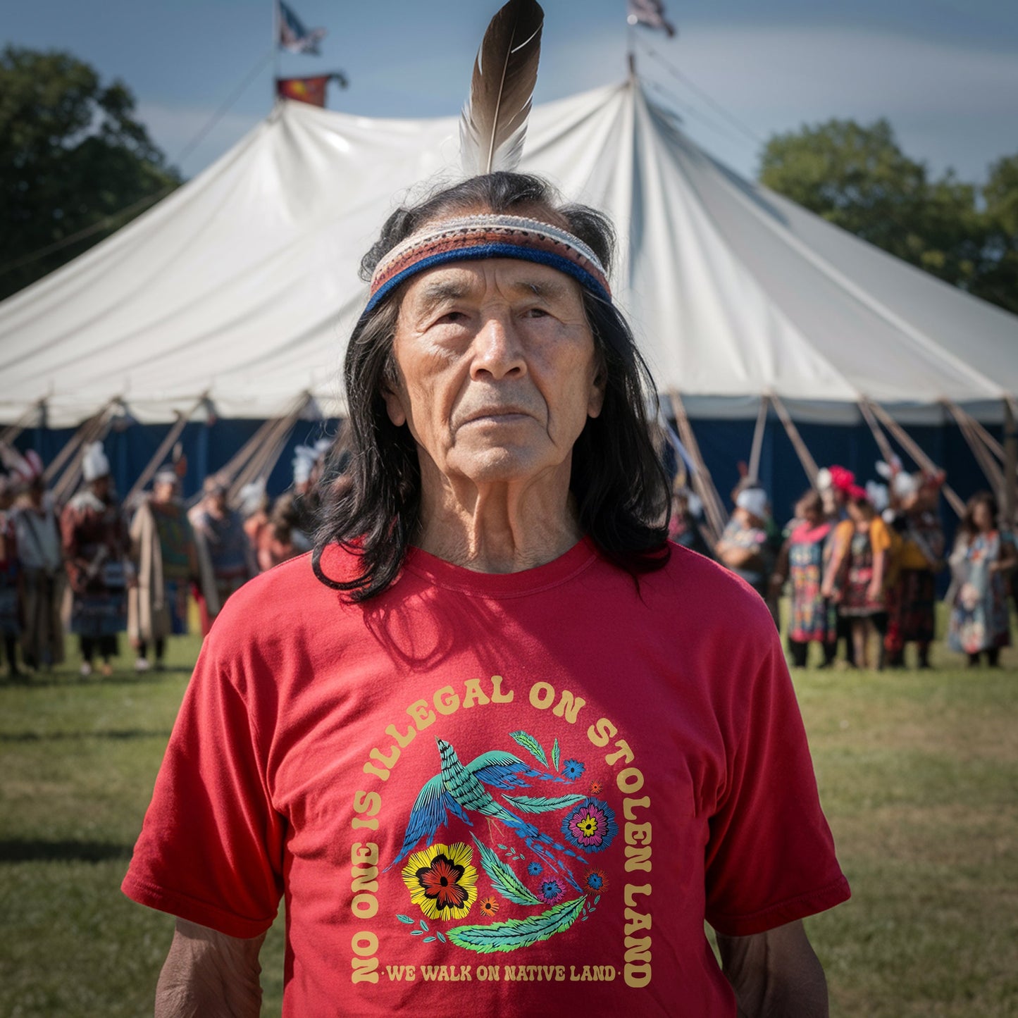 NO ONE IS ILLEGAL ON STOLEN LAND. WE WALK ON NATIVE LAND Style 10 - One Sides Unisex T-Shirt/Hoodie/Sweatshirt