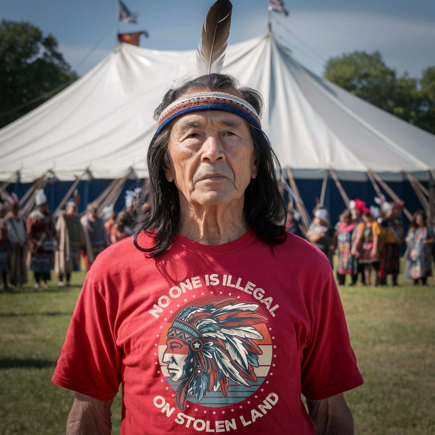 NO ONE IS ILLEGAL ON STOLEN LAND Style 13 - One Sides Unisex T-Shirt/T-Shirt V-Neck/Hoodie/Sweatshirt