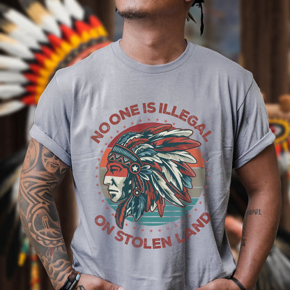 NO ONE IS ILLEGAL ON STOLEN LAND Style 13 - One Sides Unisex T-Shirt/T-Shirt V-Neck/Hoodie/Sweatshirt