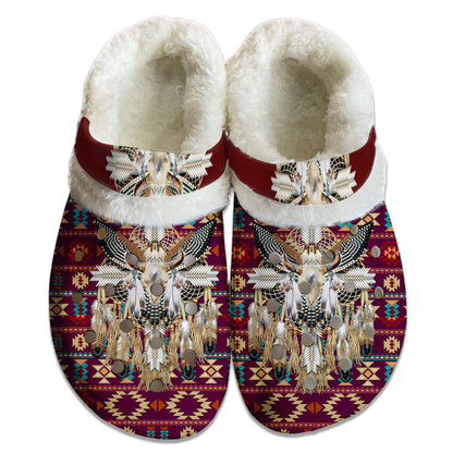 Fleece Unisex Pattern Clog Shoes For Women and Men Native American Style