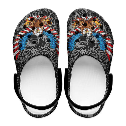 Native Pattern Clog Shoes For Adult and Kid 89213 New