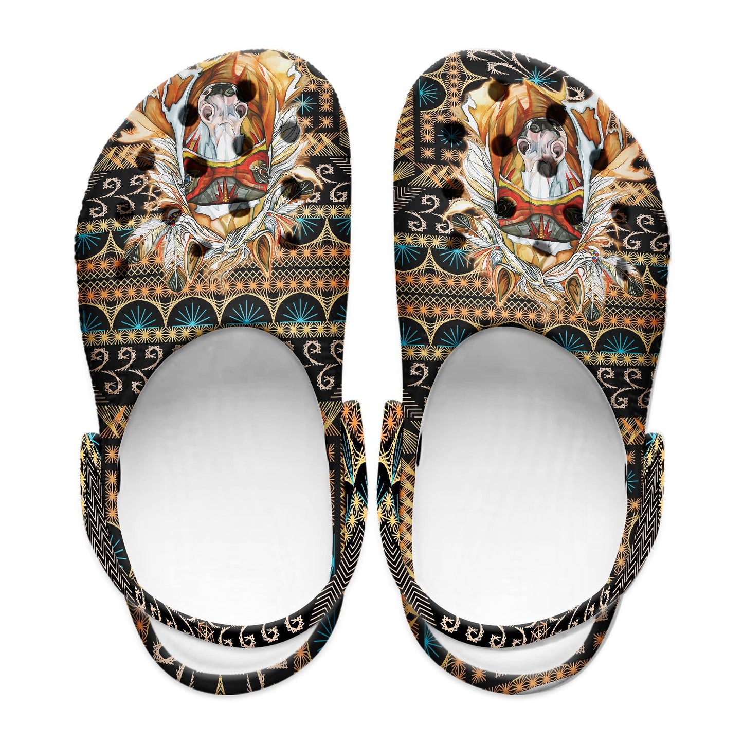 Native Pattern Clog Shoes For Adult and Kid 89222 New