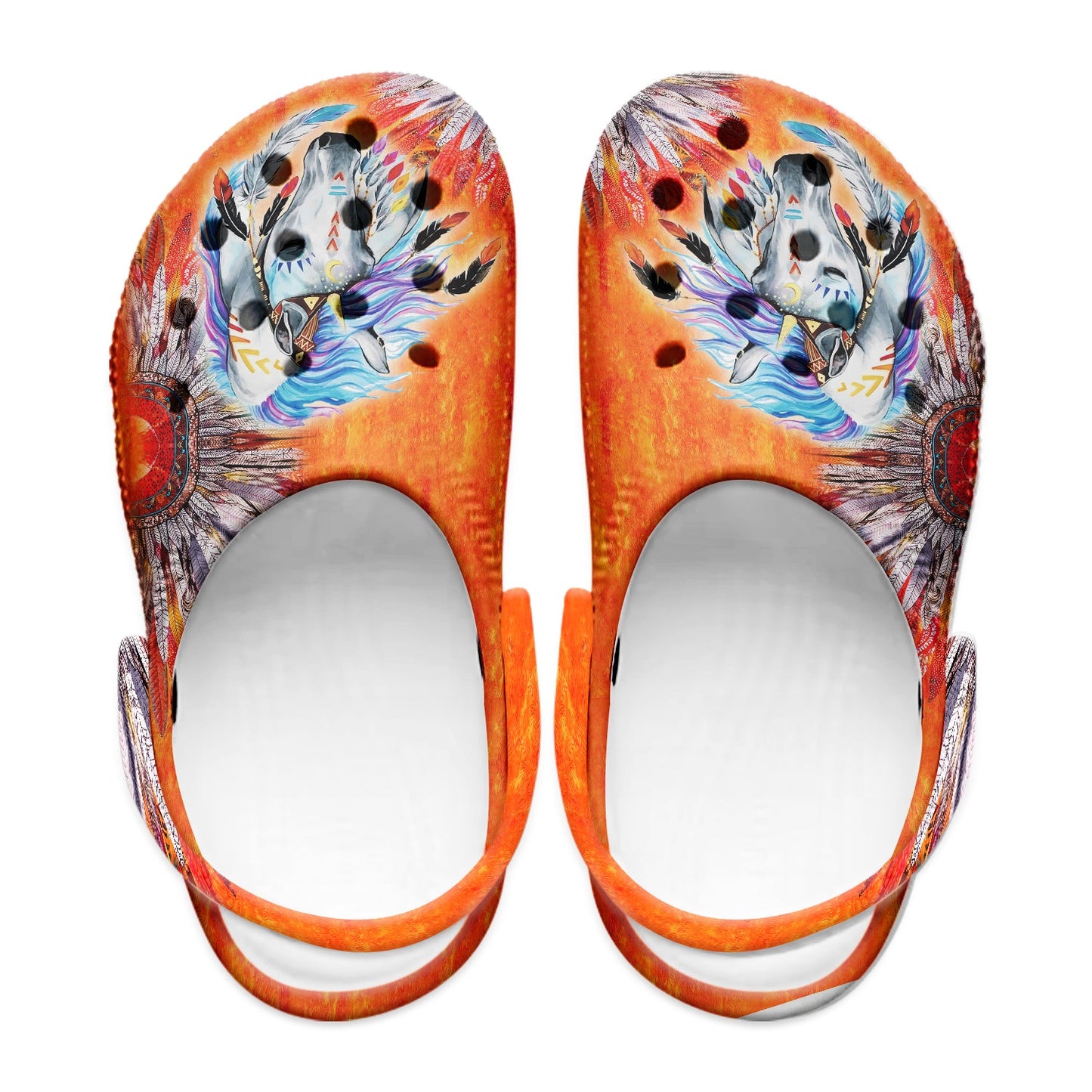 Native Pattern Clog Shoes For Adult and Kid 89224 New
