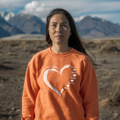 Every Child Matters White Heart Native American Unisex T-Shirt/Hoodie/Sweatshirt