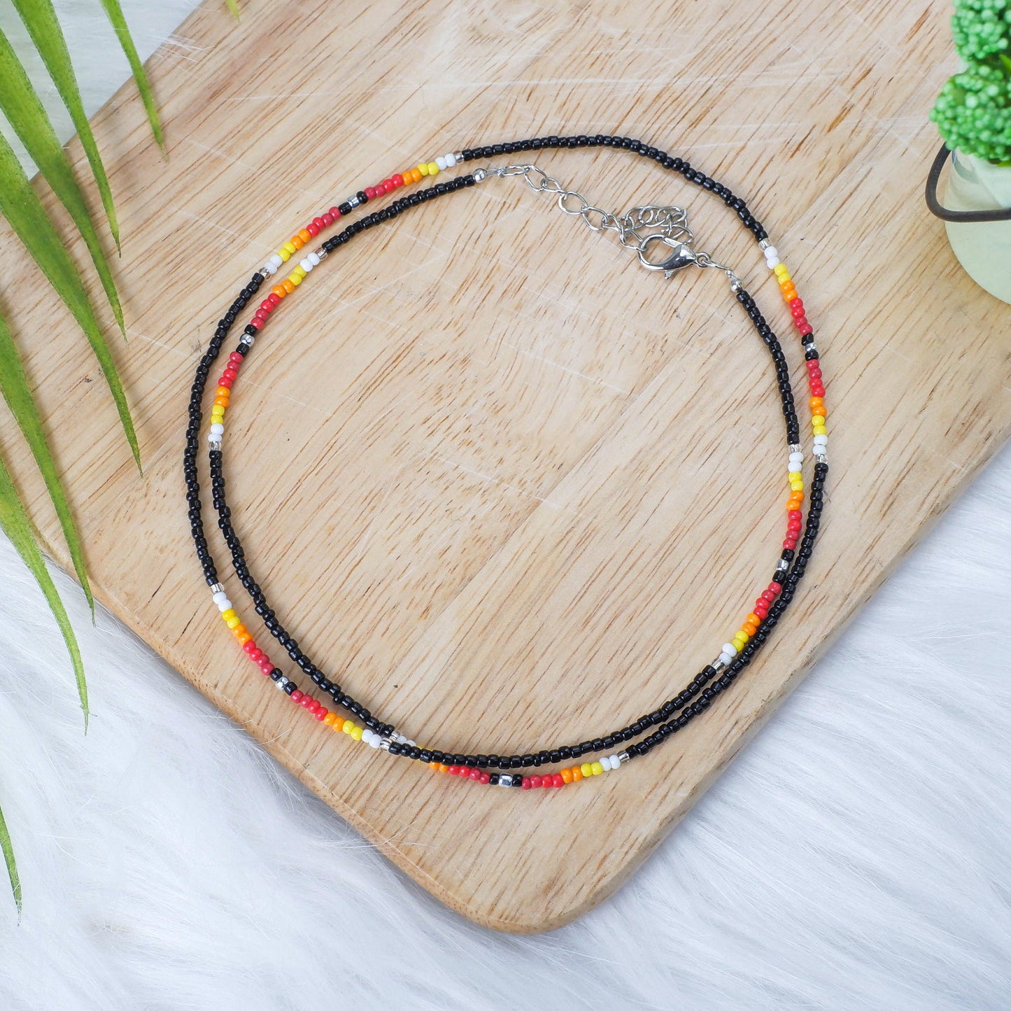 SALE 30% OFF - Long Silver Dreamcatcher Black Dusk Handmade Beaded Necklace For Women Native American Style