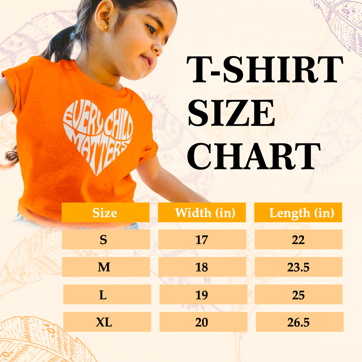 Every Child Matters Native Feathers Unisex Back T-Shirt/Hoodie/Sweatshirt