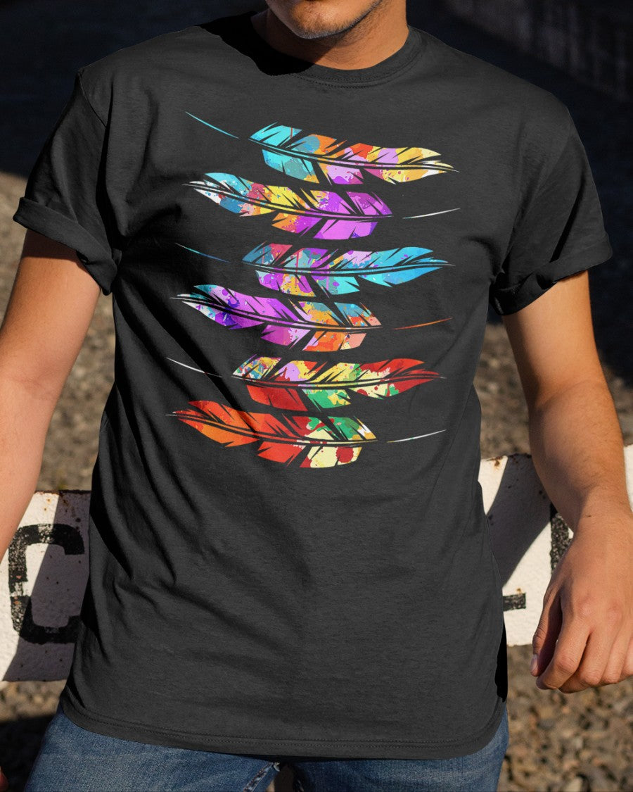 Colorful Feathers American Indian Pride Native American Unisex T-Shirt/Hoodie/Sweatshirt
