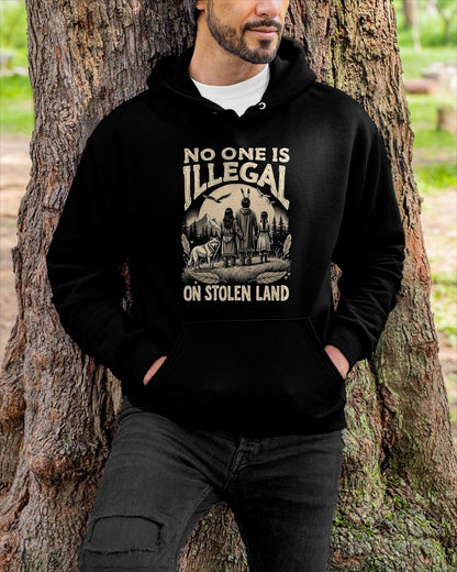 Native Americans No One Is Illegal on Stolen Land T-Shirt