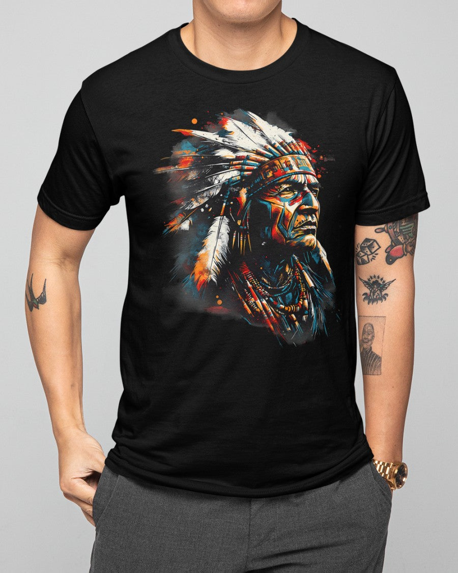 Indian Chief Native American Feather Headdress Artwork Unisex T-Shirt/Hoodie/Sweatshirt