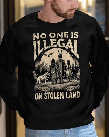 Native Americans No One Is Illegal on Stolen Land T-Shirt