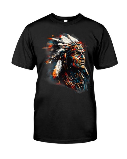 Indian Chief Native American Feather Headdress Artwork Unisex T-Shirt/Hoodie/Sweatshirt