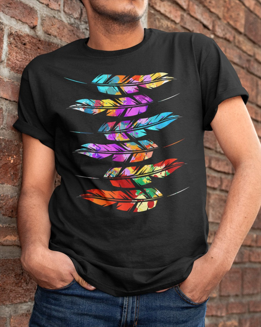 Colorful Feathers American Indian Pride Native American Unisex T-Shirt/Hoodie/Sweatshirt