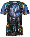 Blue Wolf Dreamcatcher Native 3D Hoodie WCS