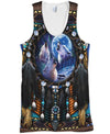 Blue Wolf Dreamcatcher Native 3D Hoodie WCS