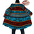 Blue, Red & Black Pattern Horn Button Long Fleece Windbreaker WCS