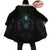 Black Wolf  Beauty Horn Button Long Fleece Windbreaker Custom WCS