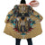 Native Eagle Pattern Horn Button Long Fleece Windbreaker WCS