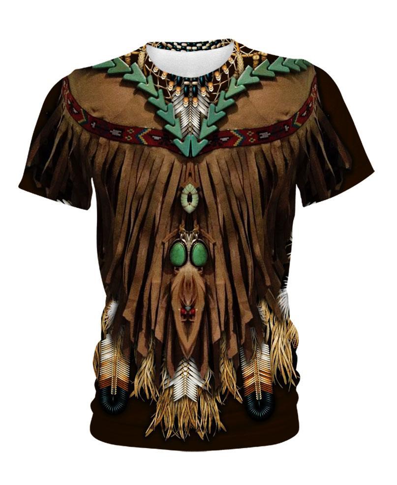 Dark Brown Printed Suede - Welcome Native Spirit