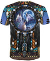 Blue Wolf Dreamcatcher Native 3D Hoodie WCS