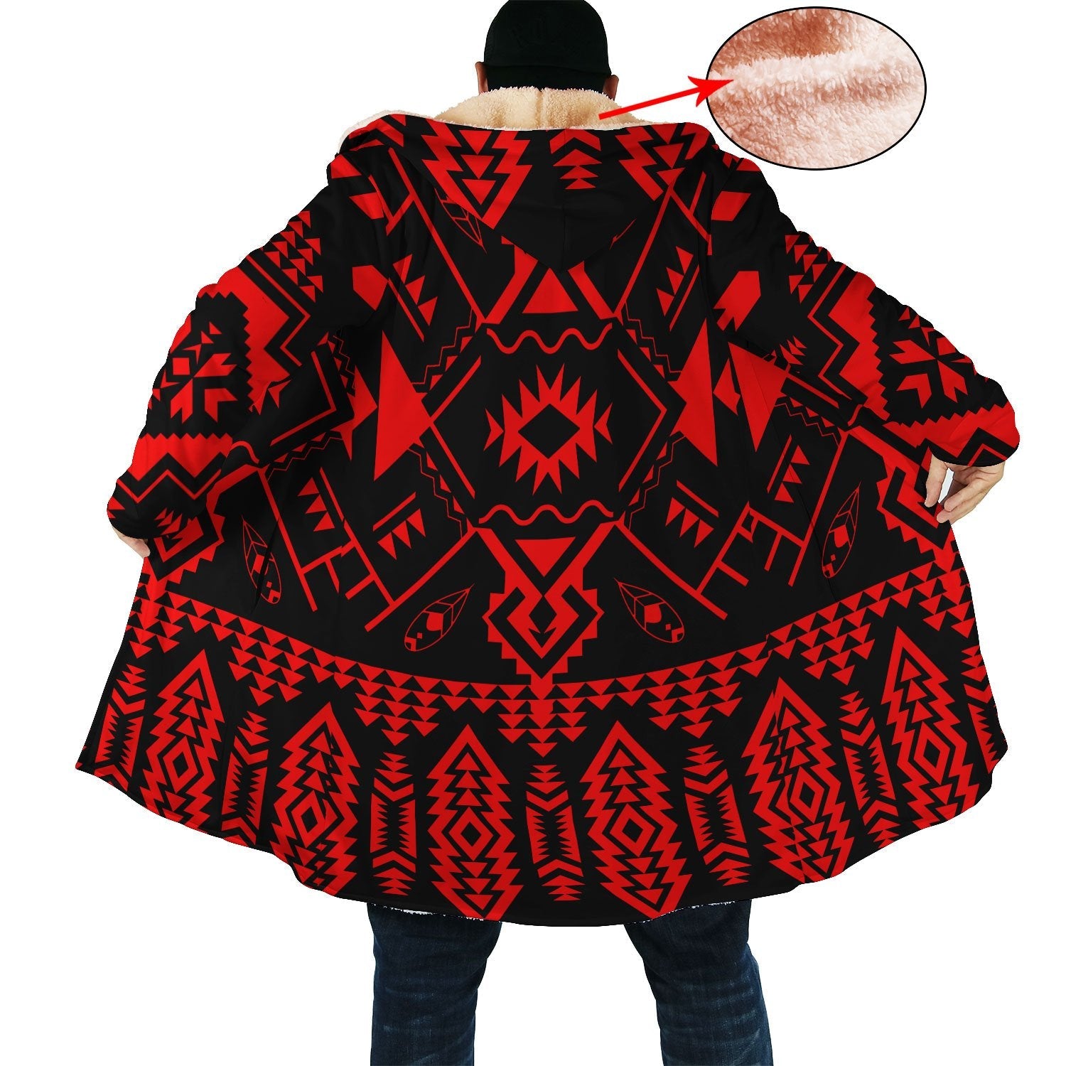 Red Pattern Native Cloak WCS
