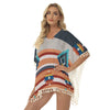 Native American Women's Square Fringed Shawl WCS