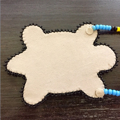 New Handmade Black Blue Turtle Long Necklace Earring Set WCS