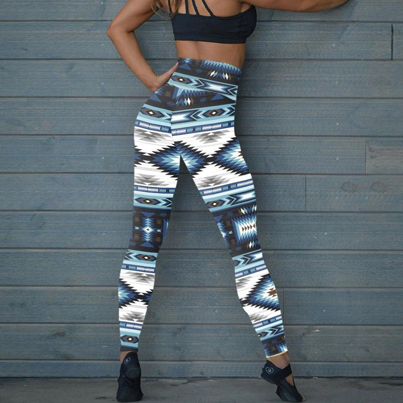 Blue Pattern Dream Catcher Leggings WCS