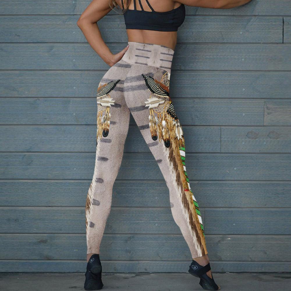 Feather Animal Motifs Dream Catcher Leggings WCS