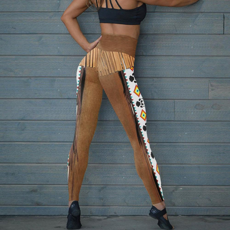 Brown Pattern Dream Catcher Leggings WCS