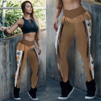 Brown Pattern Dream Catcher Leggings WCS