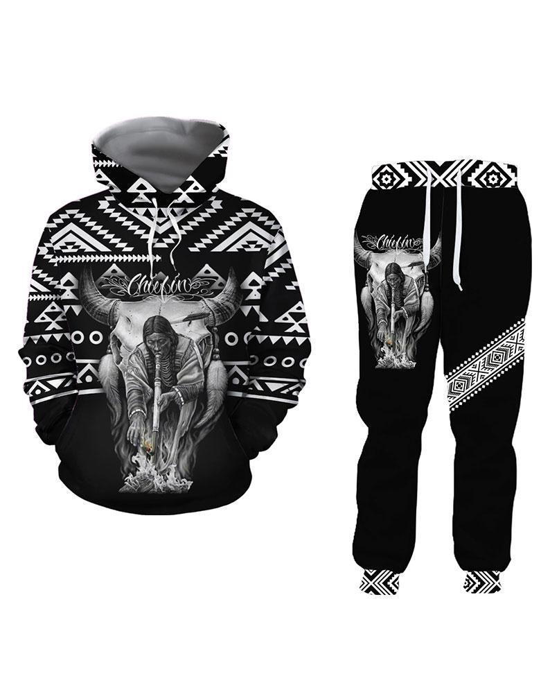 Black Native Hoodie Legging Set WCS